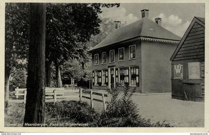 Nederland, MAARSBERGEN, Pension Bloemheuvel (1930s) Ansichtkaart