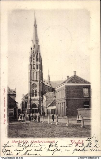 CPA Veghel Nordbrabant, Markt, St. Lambertuskerk