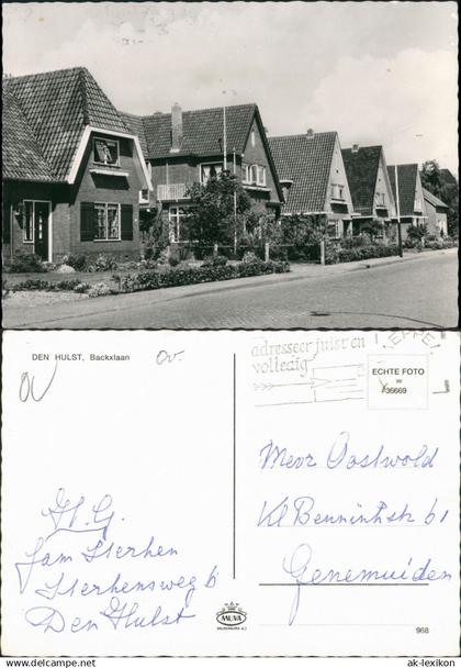 Postkaart Den Hulst Backxlaan 1969