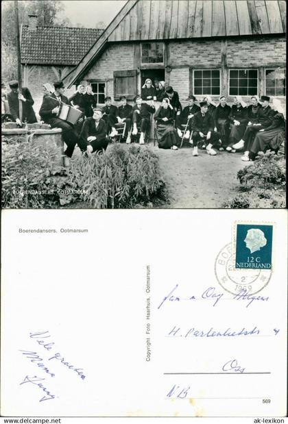 Postkaart Ootmarsum Boerendansers/Bauerntänzer mit Akkordeon 1969