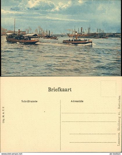 Postkaart Rotterdam Rotterdam Maasgezicht/Hafen, Dampfer 1909