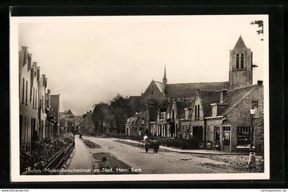 AK Tholen, Molenvlietschestraat en Ned. Herv. Kerk