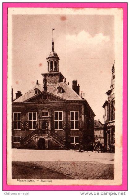 Vlaardingen - Stadhuis - Animée - Cyclistes - A.v.d. K. Vlaardingen - 1929