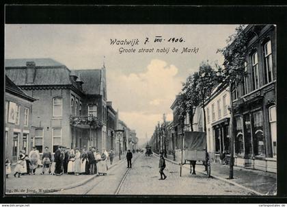 AK Waalwijk, Groote straat nabij de Markt