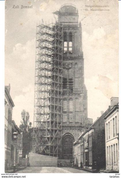 POSTAL   ZALTBOMMEL  -PAISES BAJOS  - RESTAURACION DE ANDAMIOS ST. MAARTENSTOREN (STEIGER RESTAURATIC ST. MAARTENSTOREN)