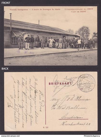 NETHERLANDS 1918, Lager postcard, Camp Zeist, RPPC, WWI