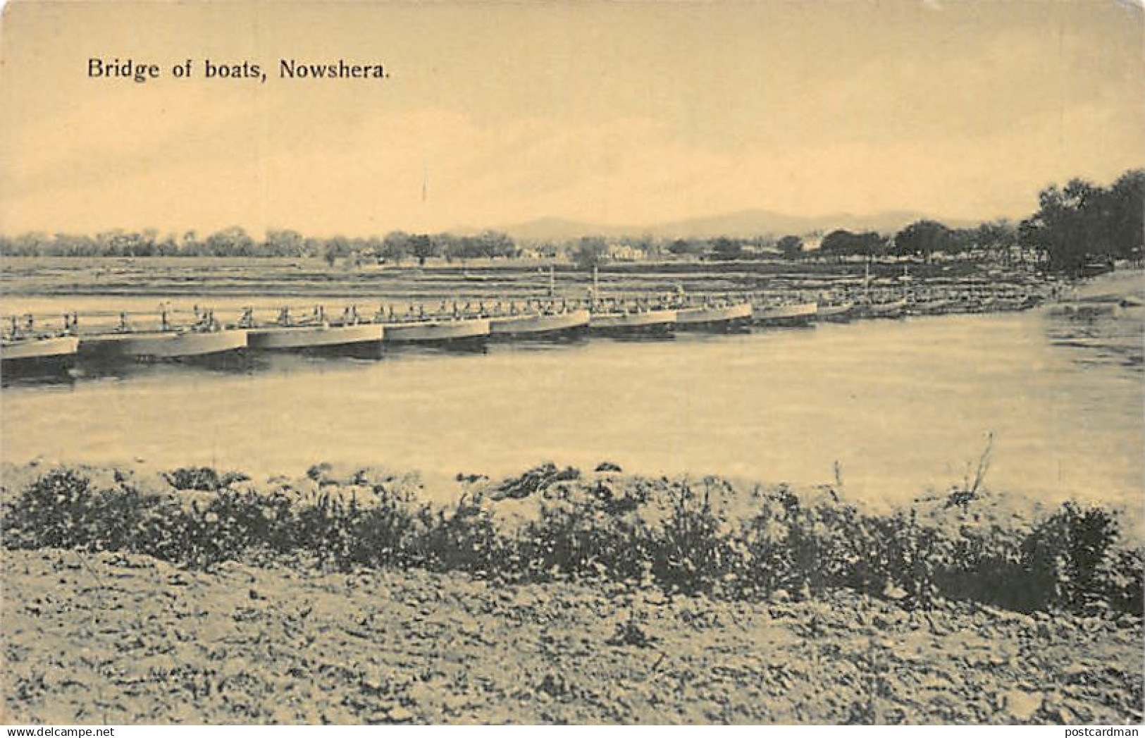 Pakistan - NOWSHERA - Bridge of boats