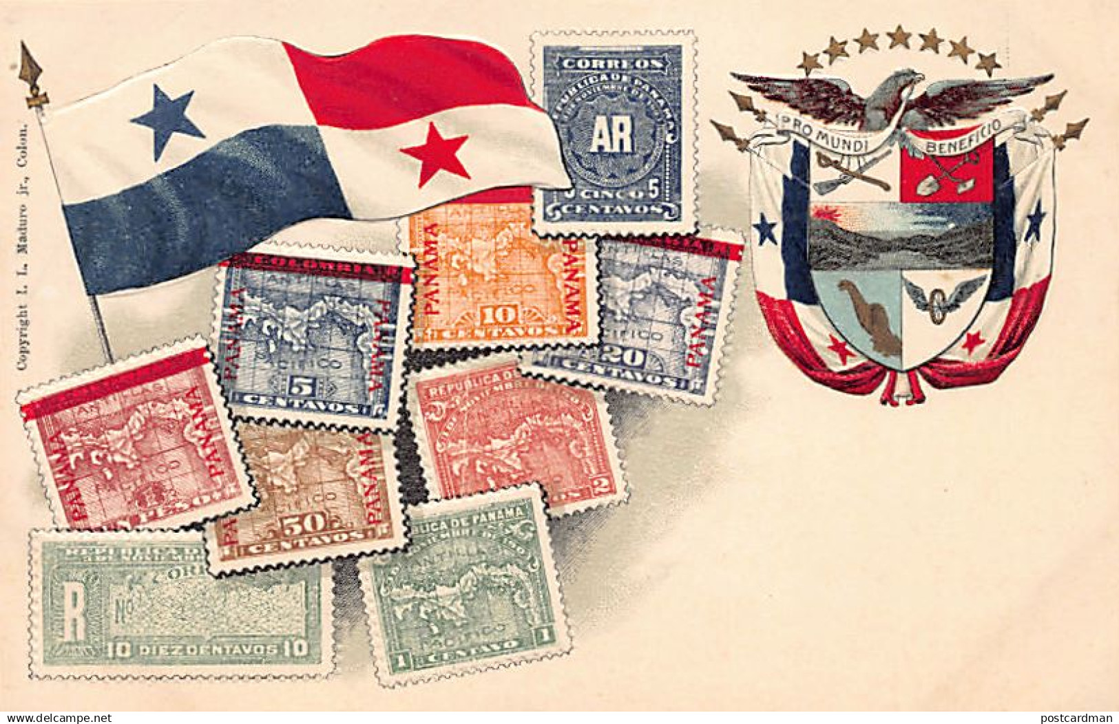 Panamá - Stamps of Panama - Sellos de la República de Panamá - Publ. I. L. Maduro jr.