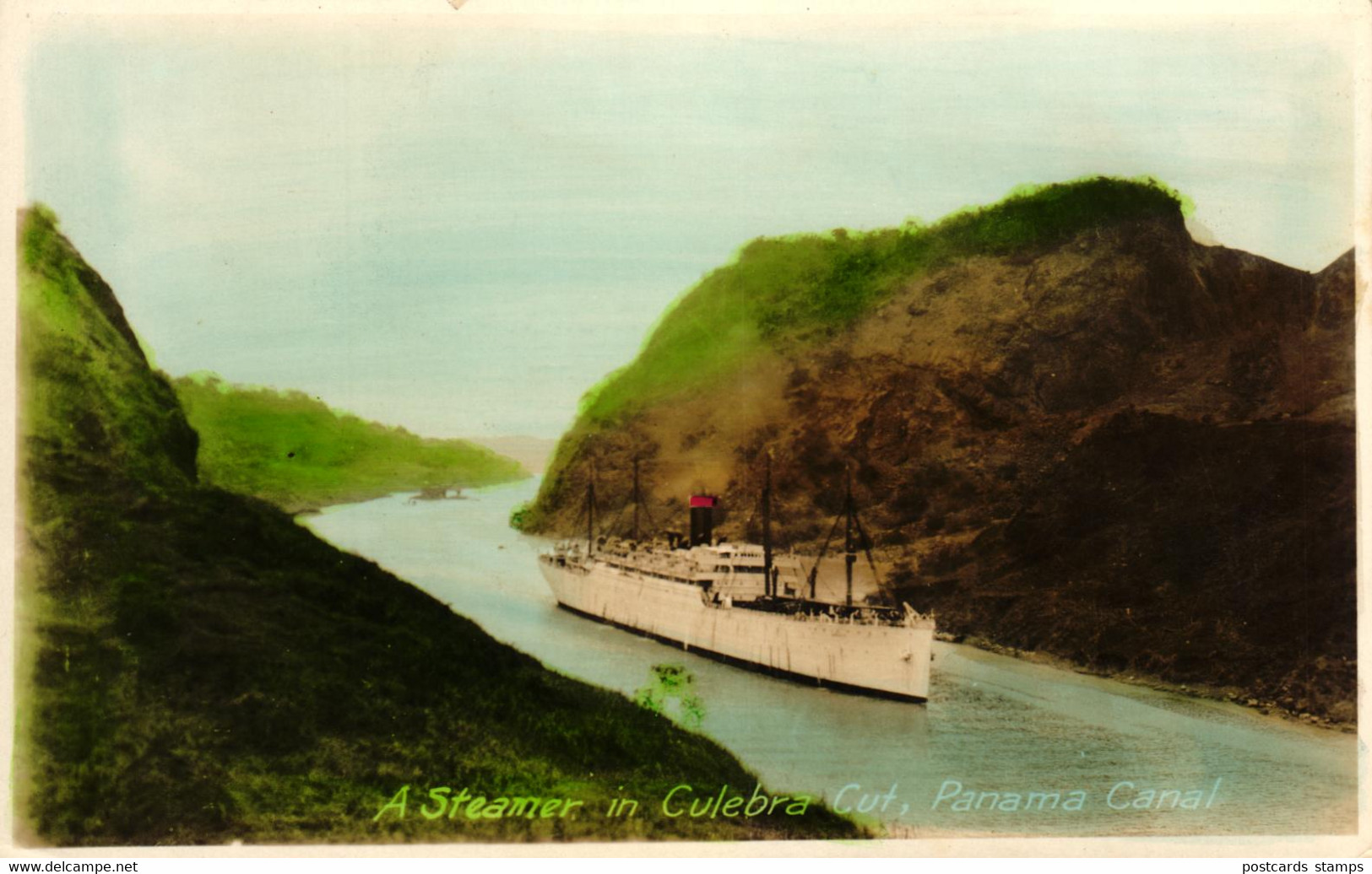 Panama, Steamer in Culebra, Panama Canal, um 1920/30