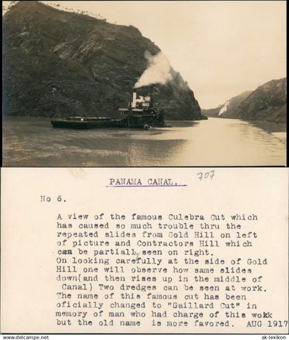 Panama  ) Panamakanal Kanal Passage Panama Real-Photo Echtfoto 1917 Privatfoto