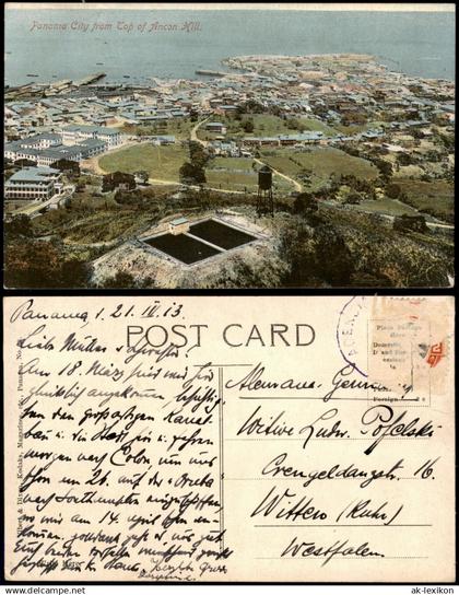 Postcard Panama-Stadt Panamá City from Cop of incon Hill. 1913