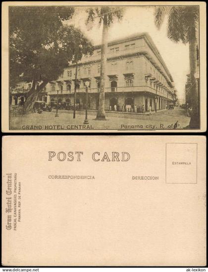 Postcard Panama-Stadt Panamá Gran Hotel Central 1925