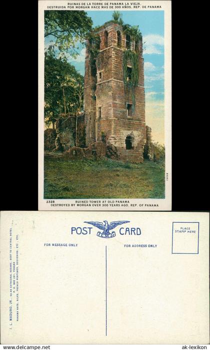 Postcard Panama-Stadt Panamá Ruinas de la Torre 1932