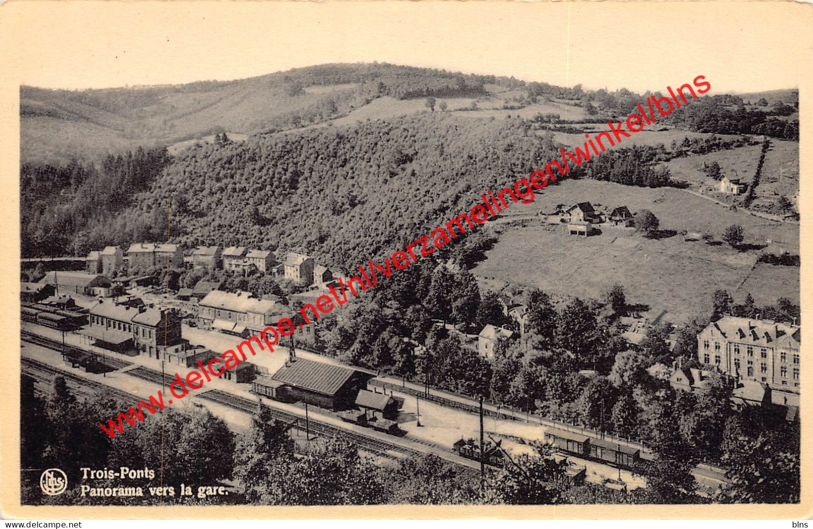 Panorama vers la gare - Trois-Ponts