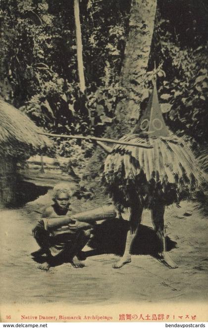 Bismarck Archipelago, PNG, New Britain, Native Papua Dancer (1910s) Postcard