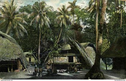 german new guinea, Kaiser-Wilhelmsland, Bogadjim, Papua Village (1936) Postcard