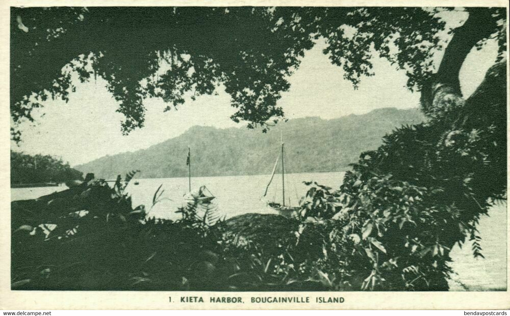 Papua New Guinea, Bougainville Island, KIETA Harbor (1930s) Postcard