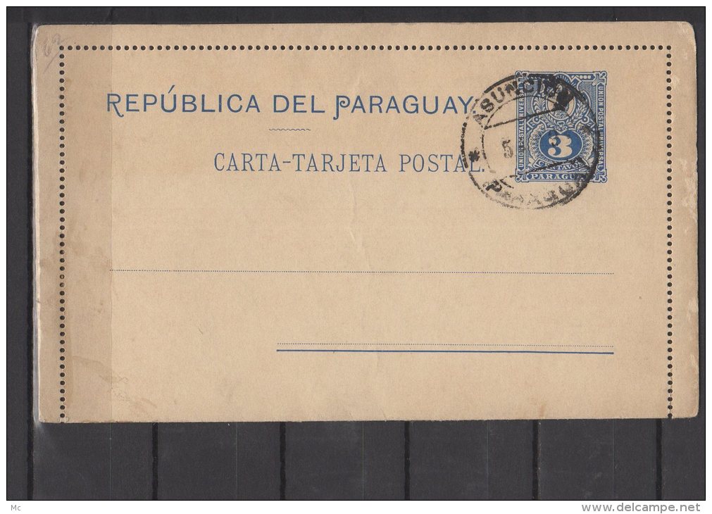 Paraguay - Carta Tarjeta postal - 3 Centavos