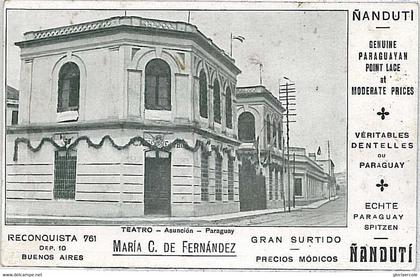 17172 - PARAGUAY- VINTAGE POSTCARD - ASSUNCION : TEATRO!