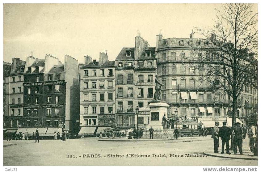 PARIS 05 - Statue Etienne Dolet - Place Maubert