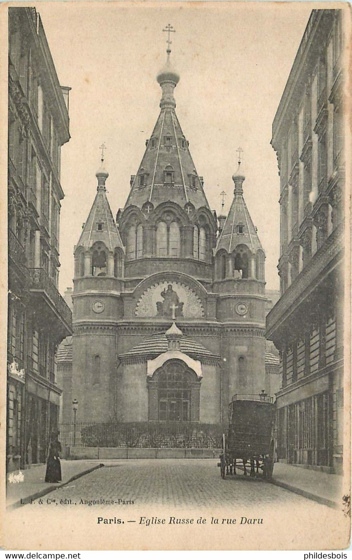 PARIS 08 arrondissement    eglise russe et la rue Daru