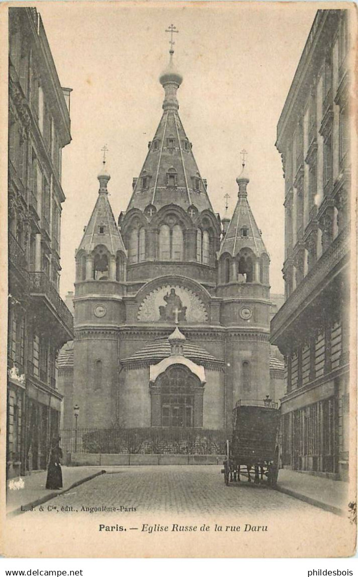 PARIS 08 arrondissement    eglise russe et la rue Daru