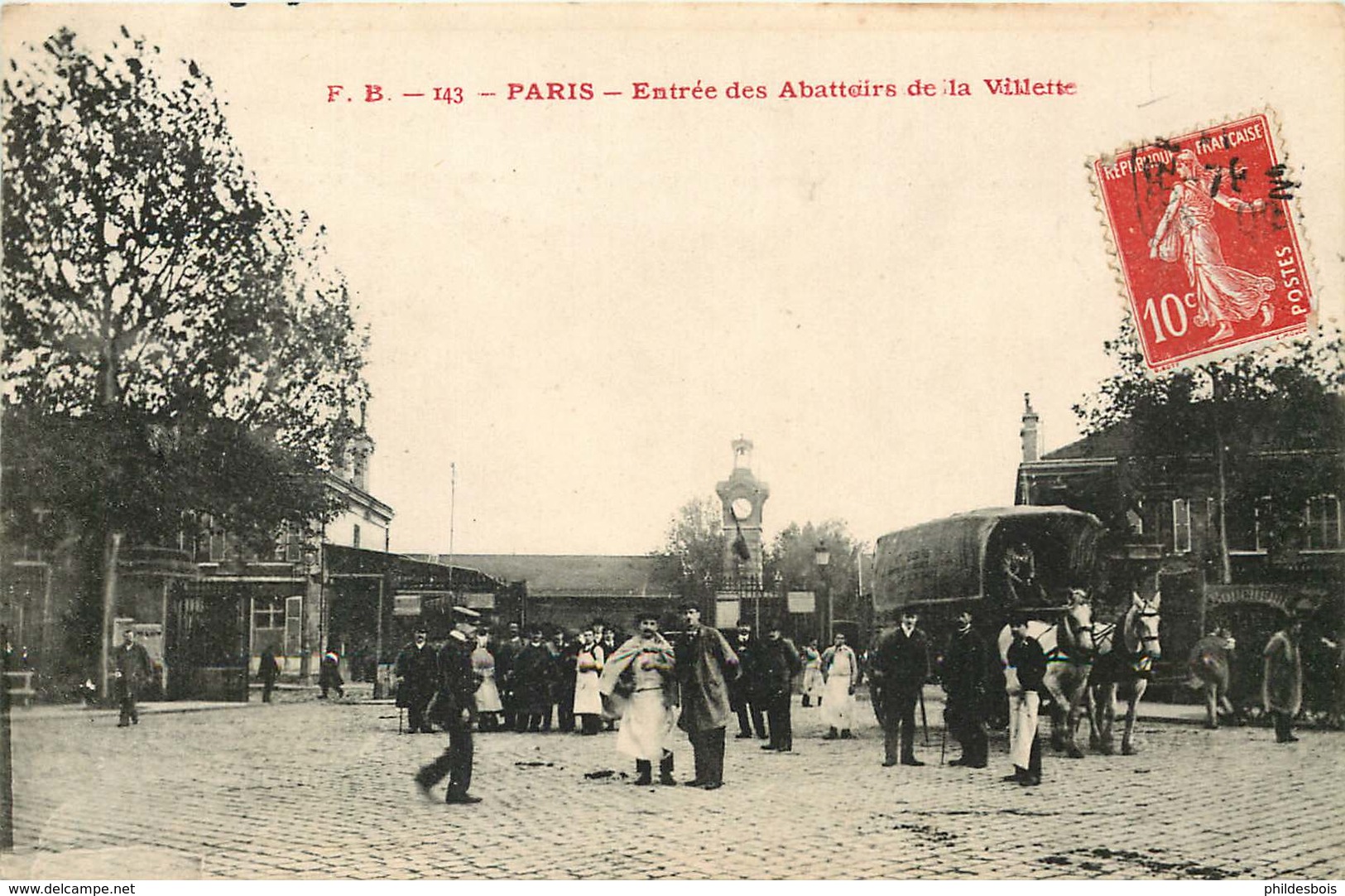 PARIS 19 eme arrondissement  entrée des abattoirs de la Villette