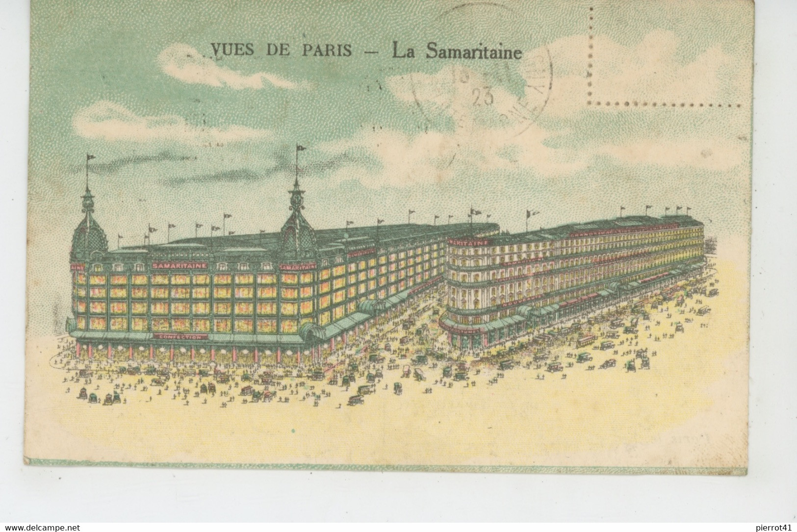 PARIS - 1er arrondissement - VUES DE PARIS - La Samaritaine (carte de correspondance de la Samaritaine datée 1923)