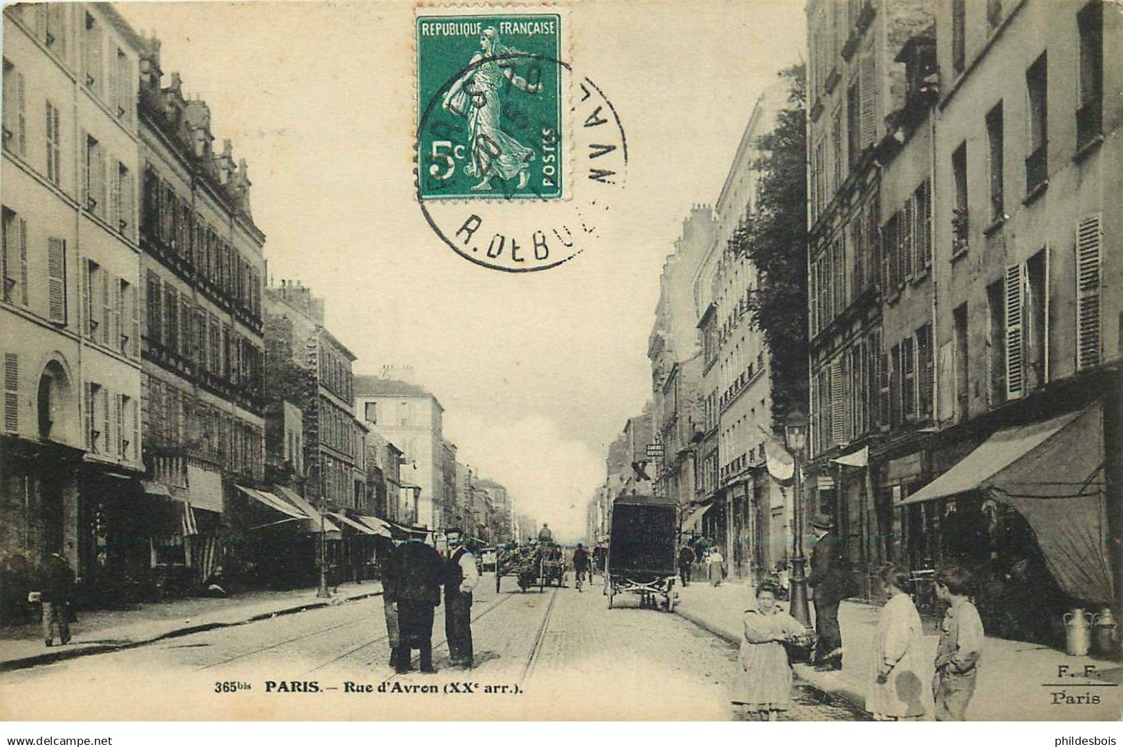 PARIS 20 arrondissement  rue d'Avron