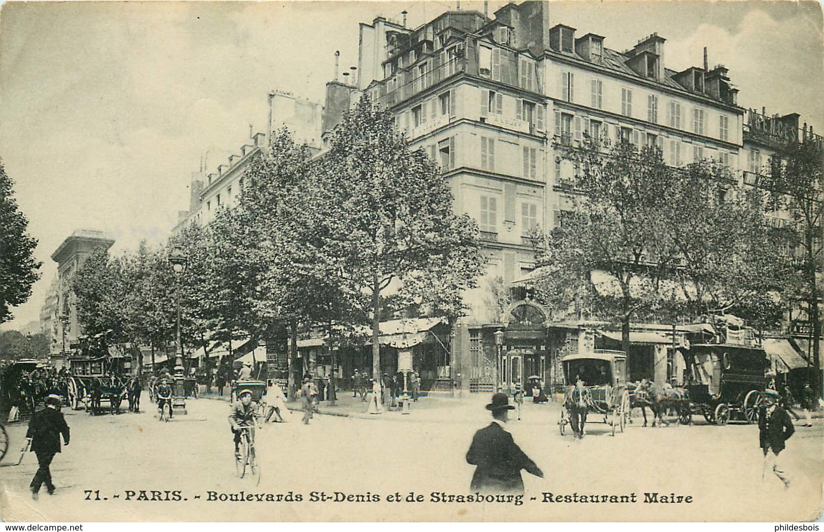 PARIS 20 eme arrondissement  boulevard Saint denis restaurant MAIRE