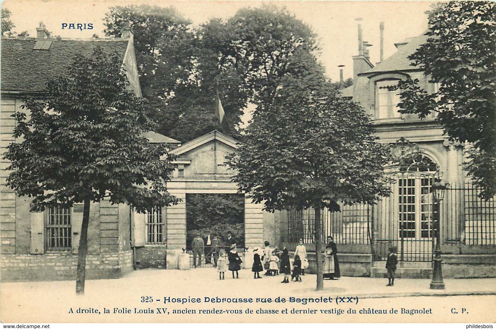 PARIS 20 eme arrondissement  hospice Debrousse  rue de Bagnolet