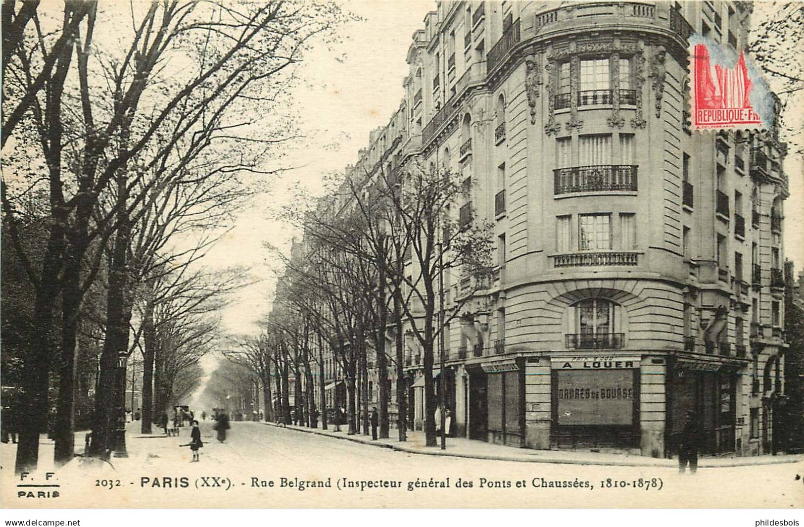 PARIS 20 eme arrondissement  rue Belgrand