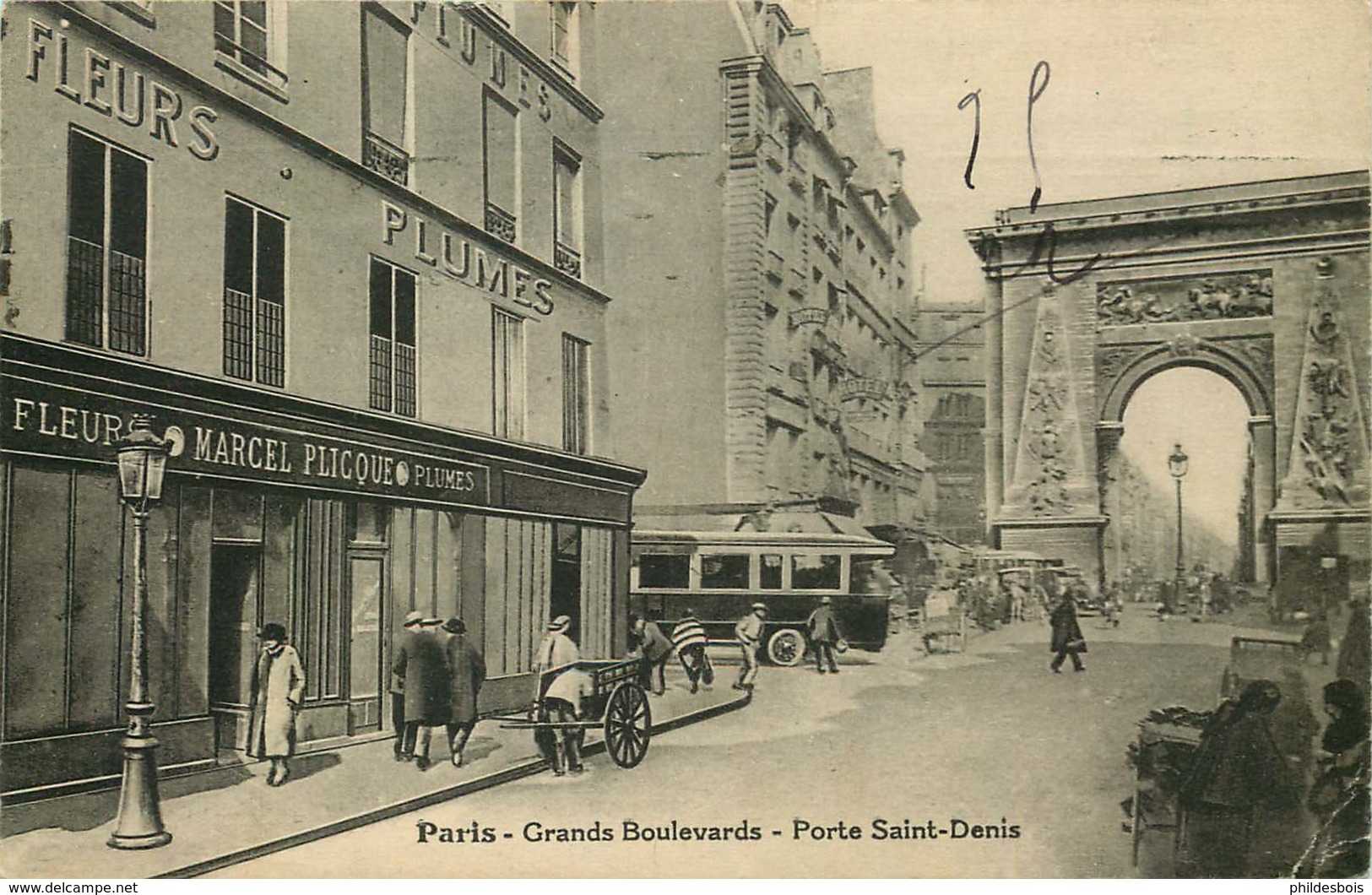 PARIS  2eme arrondissement   GRANDS BOULEVARDS porte de saint denis  ( autobus)