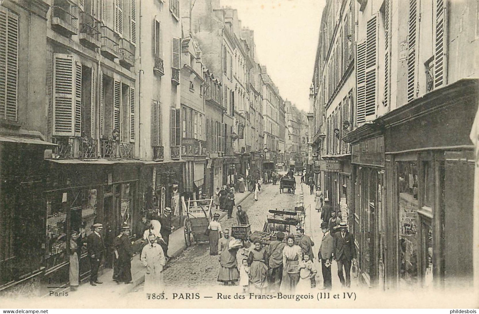 PARIS 3eme arrondissement   rue des Francs Bourgeois