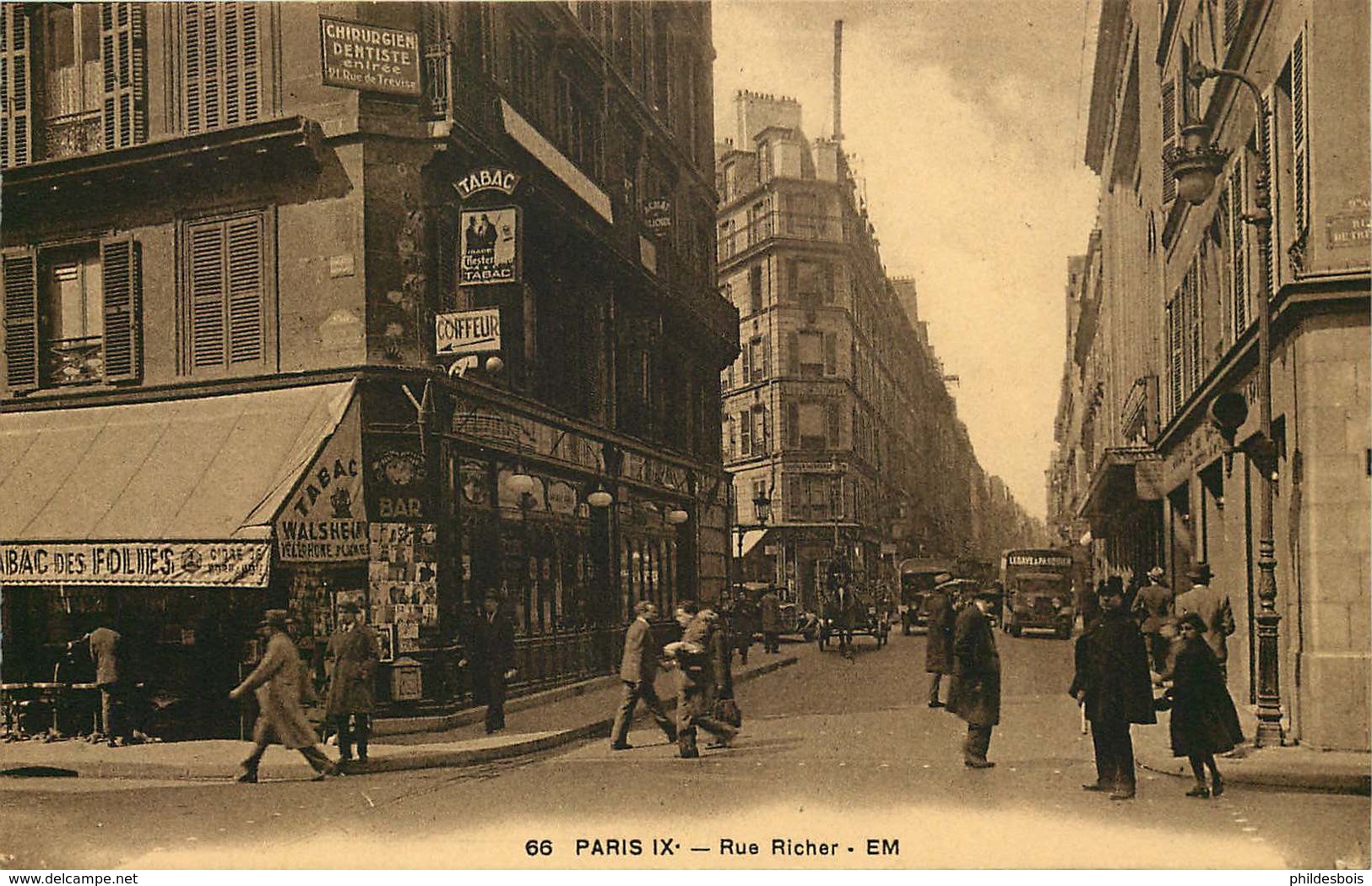 PARIS  9eme arrondissement   rue Richer