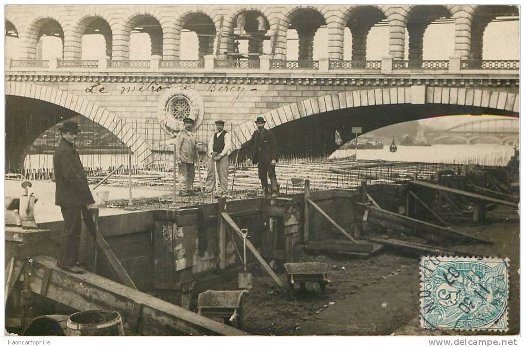 Paris : construction  travaux  , carte photo,