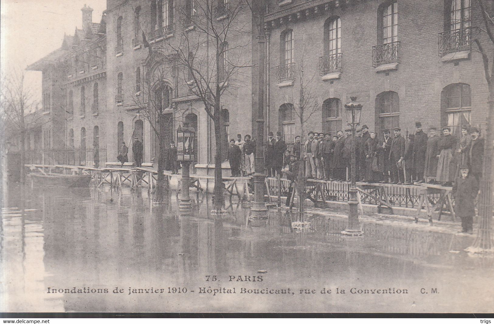 Paris (Inondations de Janvier 1910) - Hôpital Boucicaut, rue de la Convention