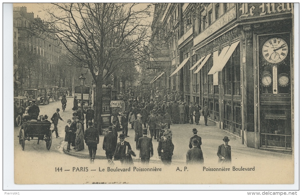 PARIS - IXème arrondissement - Le boulevard Poissonnière