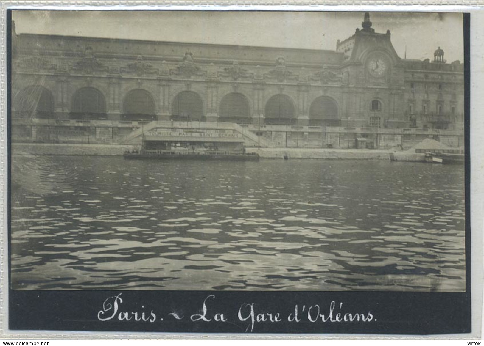 Paris : La gare d'Orleans  - old photo 14 x 8.5 cm :  ( see scan for detail )