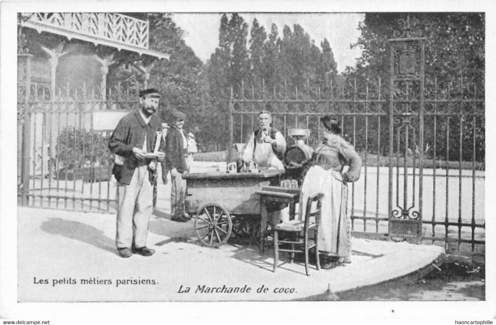 Paris les petits metiers parisiens éditeur Laas et pecaud  marchande de coco