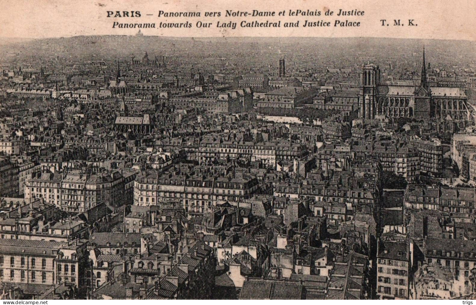 Paris - Panorama vers Notre Dame et le Palais de Justice