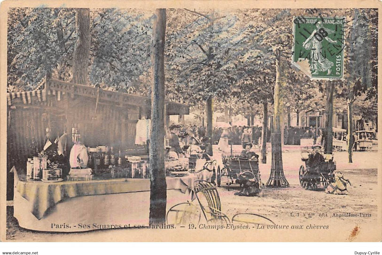 PARIS - Ses Squares et des Jardins - Champs Elysées - La Voiture aux Chèvres - état