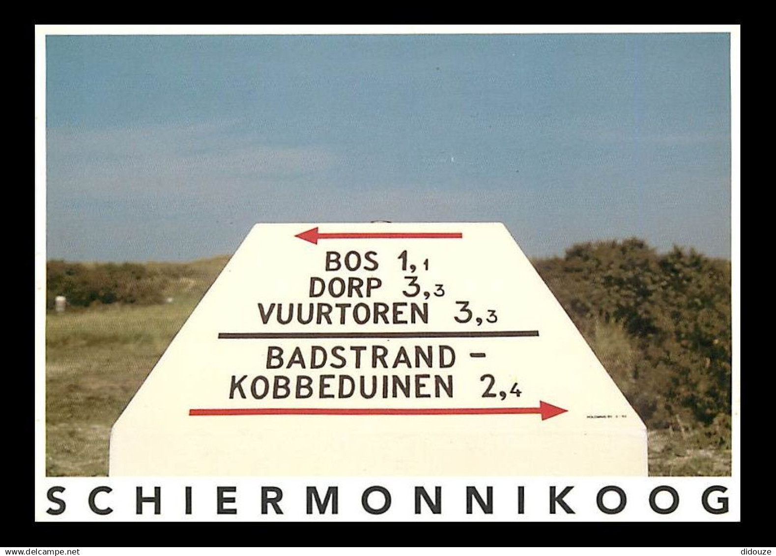 Pays-Bas - Nederland - Schiermonnikoog - Borne kilométrique - CPM - Voir Scans Recto-Verso