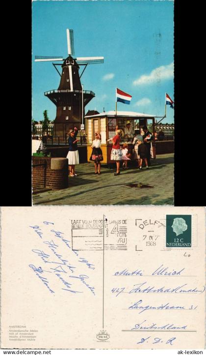 Amsterdam Amsterdam Mill of Amsterdam Moulin d Stadtteilansicht mit Mühle 1968