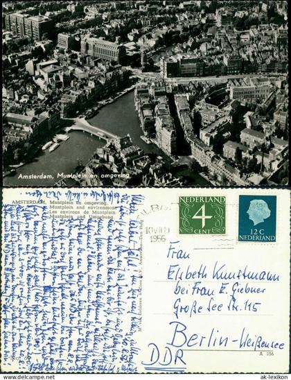 Postkaart Amsterdam Amsterdam Luftbild 1955