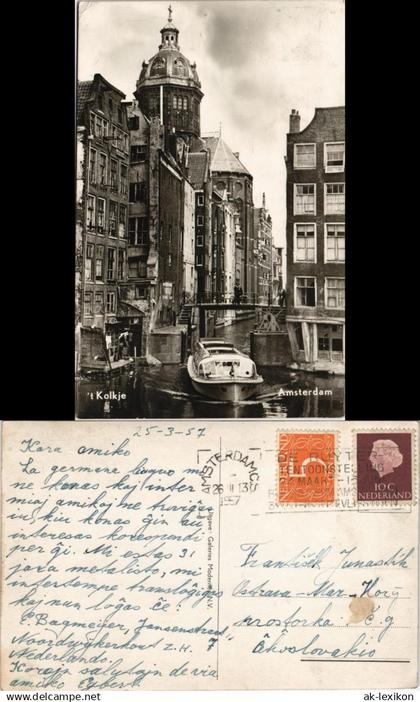 Postkaart Amsterdam Amsterdam 't Kolkje Stadtteilansicht 1957