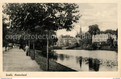 43500953 Zwolle Overijssel Weezenland Uferpromenade am Wasser Zwolle Overijssel