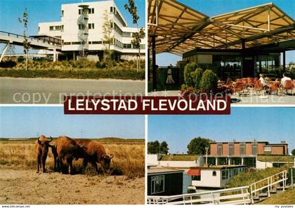 73244319 Lelystad Gebaeude Wisente Restaurant Terrasse Hausboot