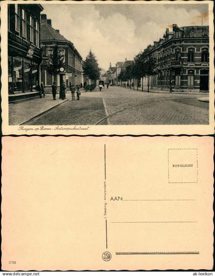 Postkaart Bergen op Zoom Antwerpschestraat. Straßenpartie Holland 1930