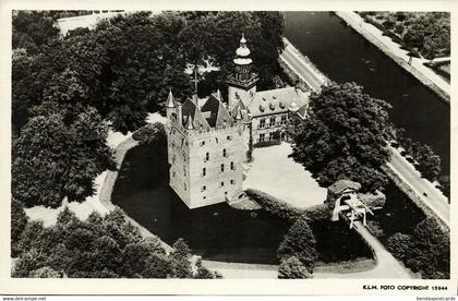 Nederland, BREUKELEN, Kasteel Neyenrode, N.O.I.B. (1948) KLM RPPC Ansichtkaart